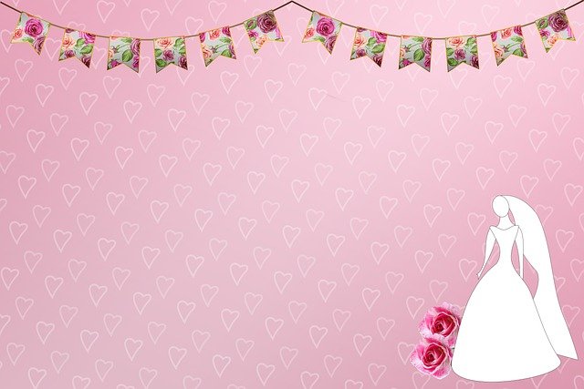 Bride Hearts Bunting Copy Space - flutie8211 / Pixabay